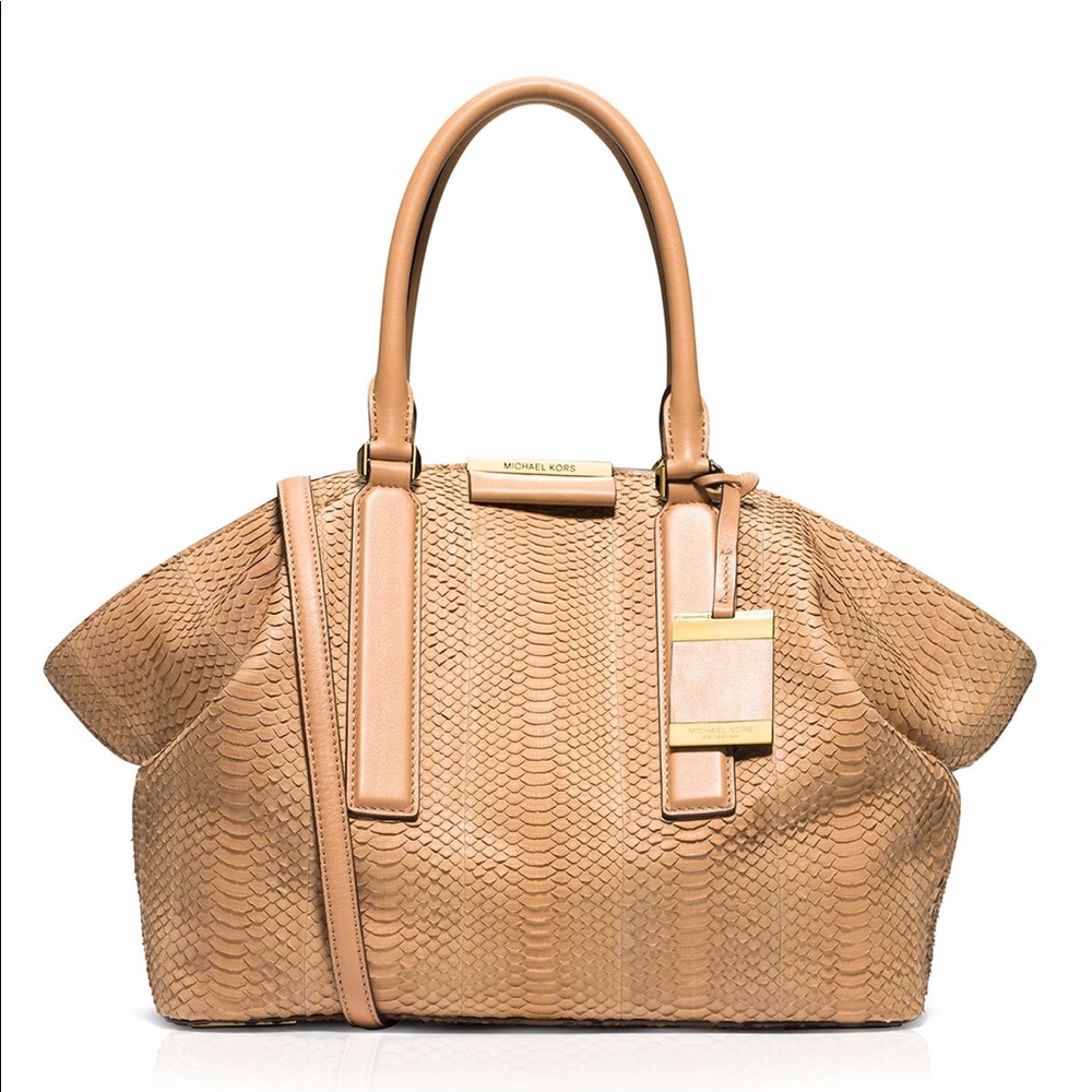 Like new Michael Kors Lexi snakeskin satchel